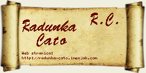Radunka Ćato vizit kartica